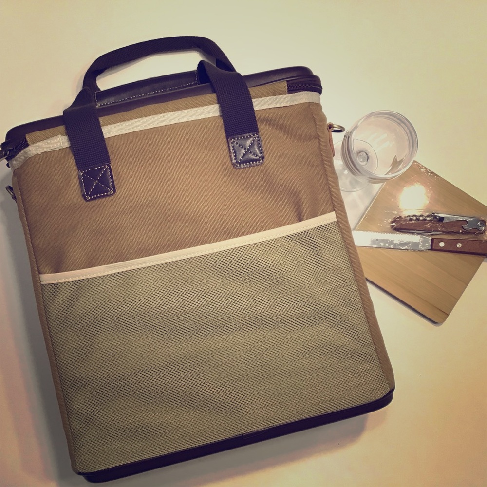 Insulated Canvas Lunch Cooler Bag in Khaki